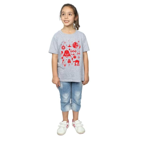 Star Wars Girls Christmas Decorations Cotton T-Shirt