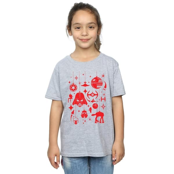 Star Wars Girls Christmas Decorations Cotton T-Shirt