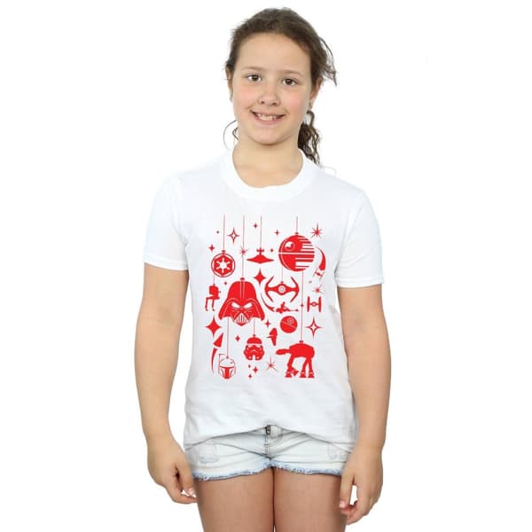 Star Wars Girls Christmas Decorations Cotton T-Shirt