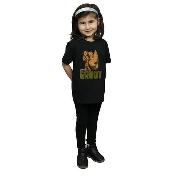 Marvel Girls Avengers Infinity War Groot Character Cotton T-Shirt