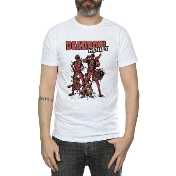 Marvel Mens Deadpool Family Group T-Shirt