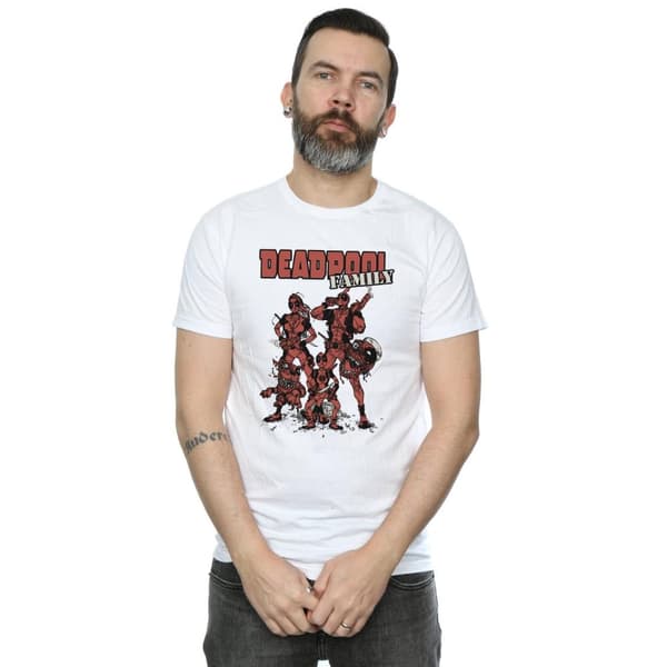 Marvel Mens Deadpool Family Group T-Shirt