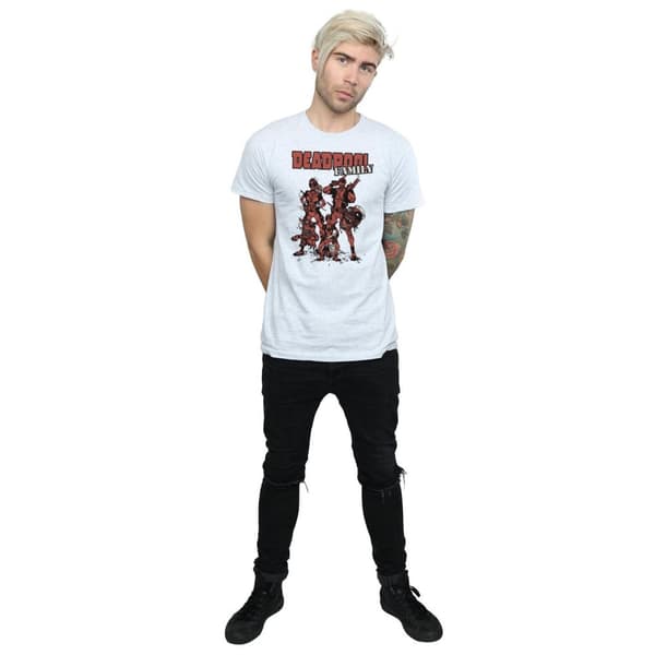 Marvel Mens Deadpool Family Group T-Shirt