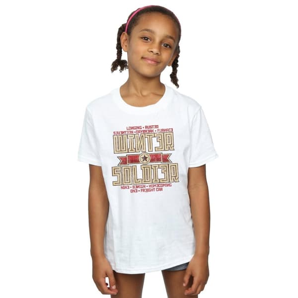 Marvel Girls Winter Soldier Trigger Badge Cotton T-Shirt