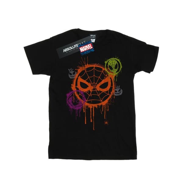 Marvel Mens Halloween Spiderman Icon T-Shirt Black 4XL