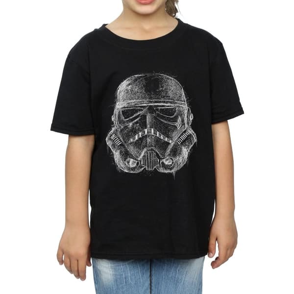 Star Wars Stormtrooper-hjälm i bomull - T-shirt för flickor
