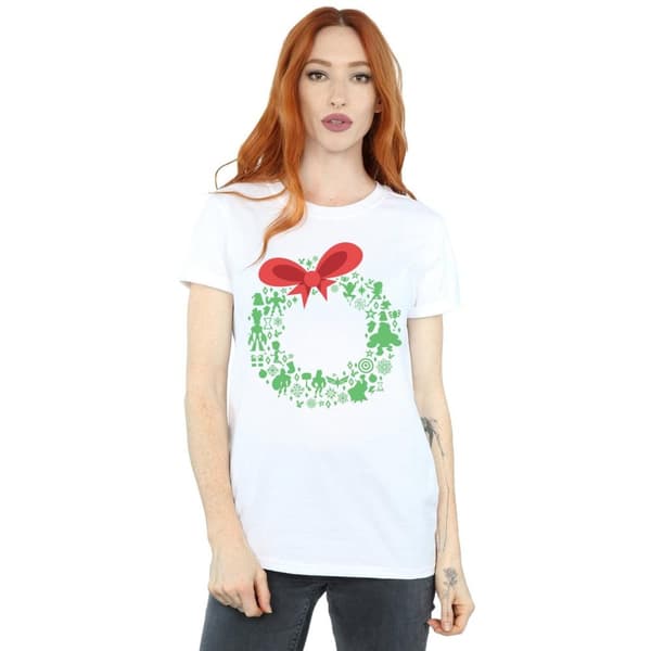Marvel Dam/Tjej Avengers julkrans bomull boyfriend t-shirt