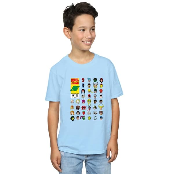Marvel Boys Marvel Comics Heads Cover T-Shirt