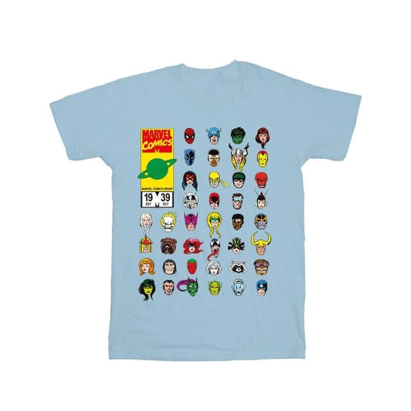 Marvel Boys Marvel Comics Heads Cover T-Shirt