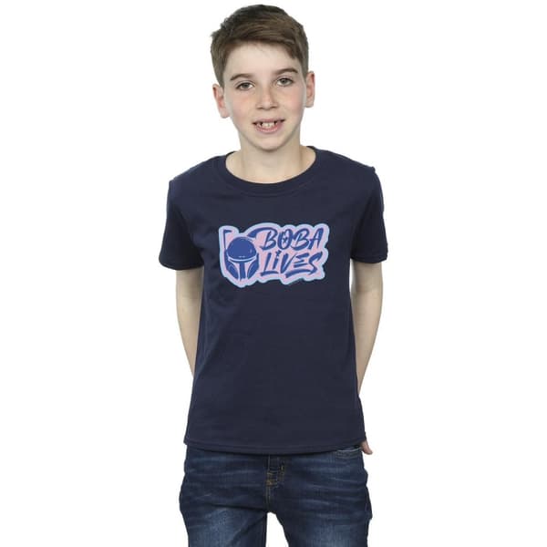 Star Wars Boys The Book Of Boba Fett Lives Pocket T-Shirt