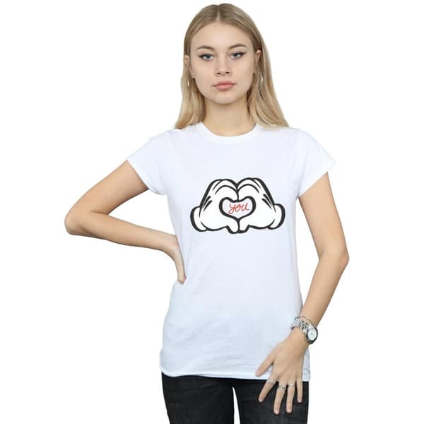 Disney Womens/Ladies Mickey Mouse Loves You Cotton T-Shirt