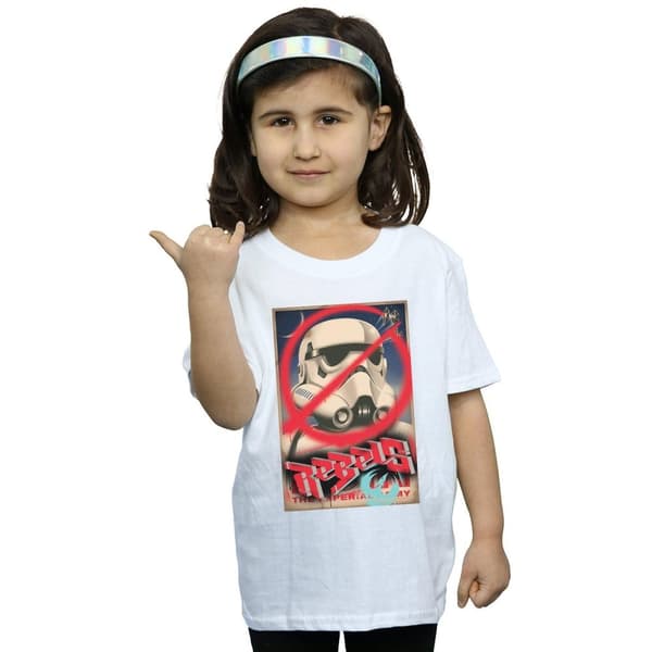 Star Wars T-shirt i bomull med Rebels-affisch för flickor