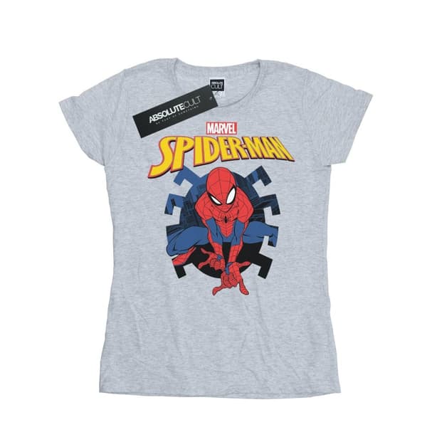 Marvel Dam/Tjej Spider-Man Web Shooting Emblem Logo Bomulls-T-shirt
