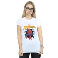 Miniatyrbild 2 av 3: Marvel Dam/Tjej Spider-Man Web Shooting Emblem Logo Bomulls-T-shirt