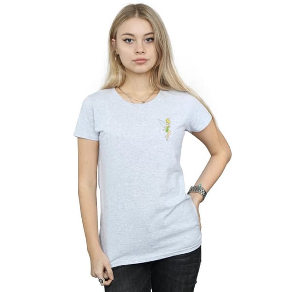 Disney T-shirt i bomull med bröst av Tinkerbell för damer/damer
