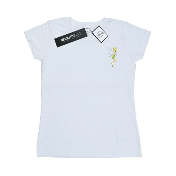 Disney T-shirt i bomull med bröst av Tinkerbell för damer/damer