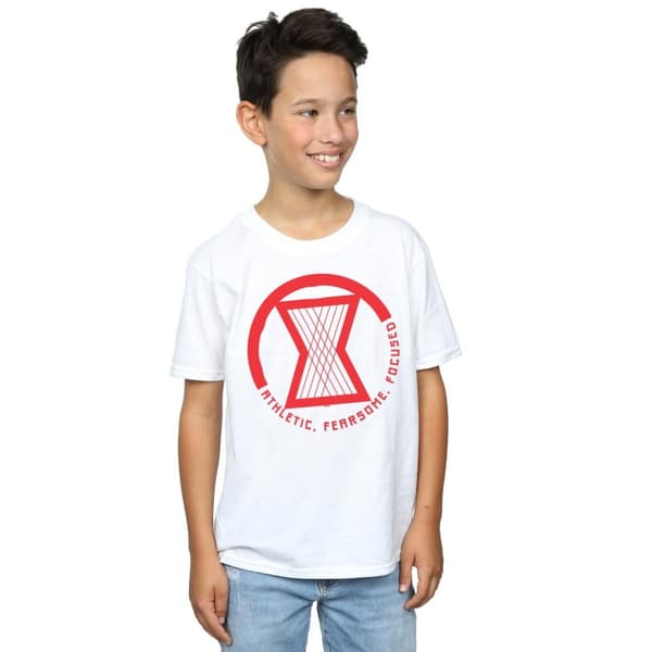 Marvel Pojkar - Black Widow Movie Athletic T-shirt med logotyp