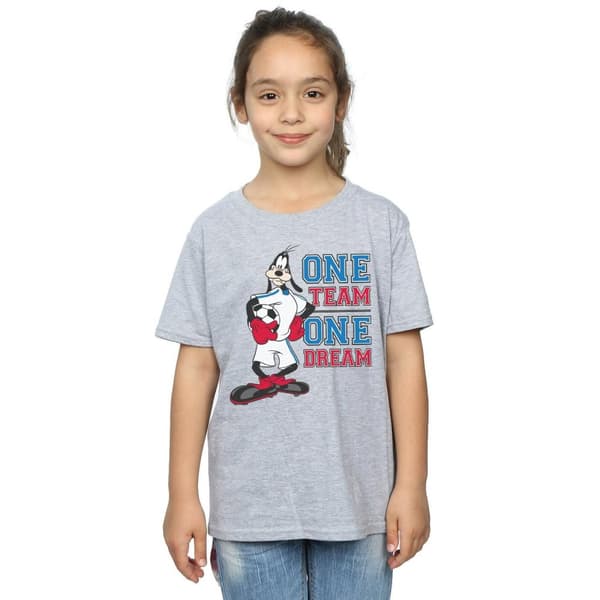 Disney Girls Goofy One Team One Dream Cotton T-Shirt