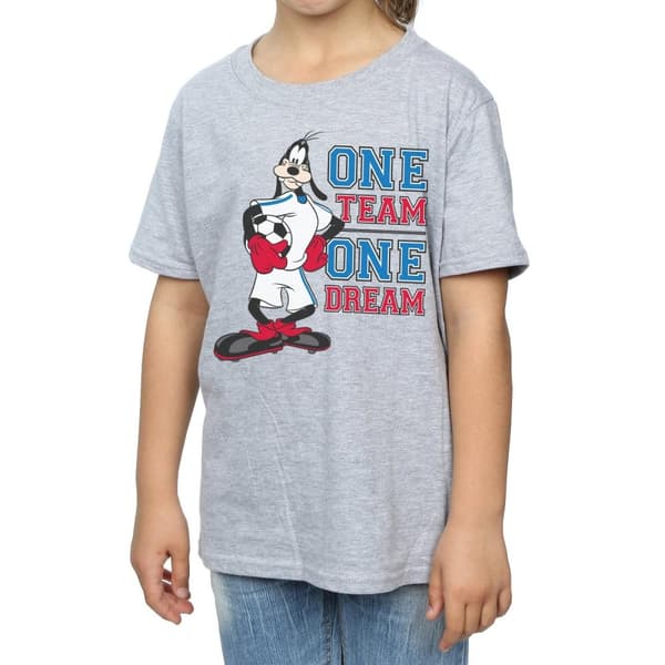 Disney Girls Goofy One Team One Dream Cotton T-Shirt