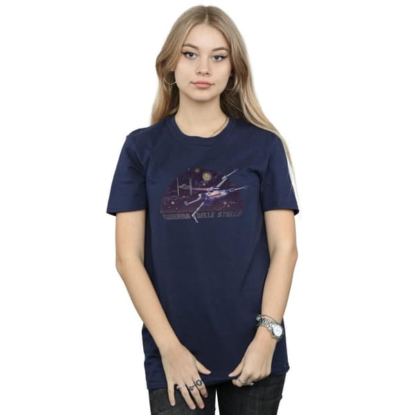 Star Wars Womens/Ladies Italian Title X-Wing Cotton Boyfriend T-Shirt