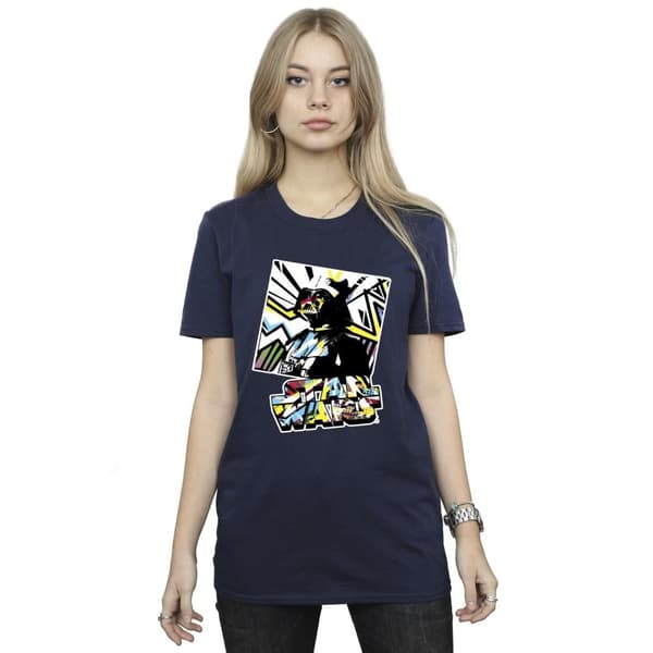 Star Wars Womens/Ladies Vader Water Colour Pop Art Cotton Boyfriend T-Shirt