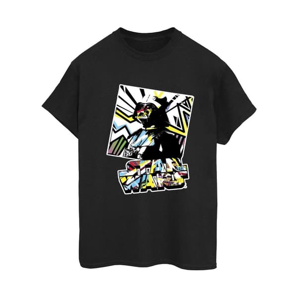 Star Wars Womens/Ladies Vader Water Colour Pop Art Cotton Boyfriend T-Shirt