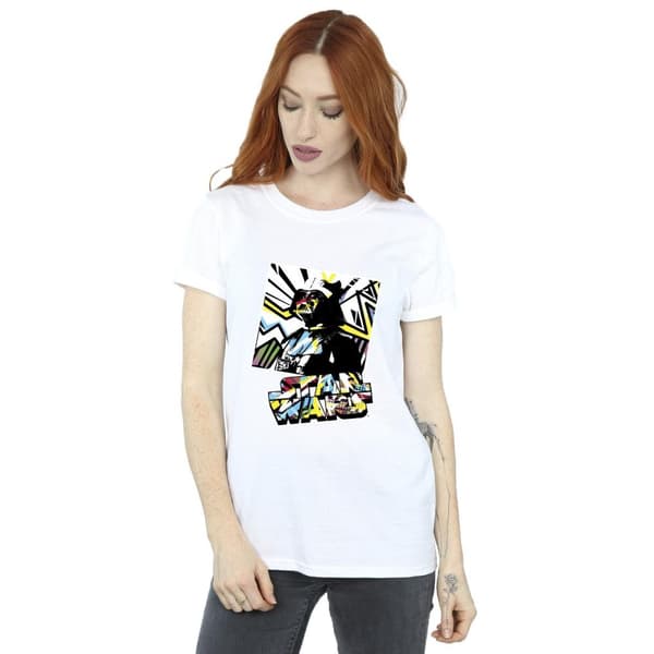 Star Wars Womens/Ladies Vader Water Colour Pop Art Cotton Boyfriend T-Shirt