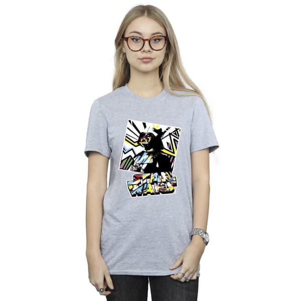 Star Wars Womens/Ladies Vader Water Colour Pop Art Cotton Boyfriend T-Shirt
