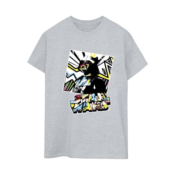 Star Wars Womens/Ladies Vader Water Colour Pop Art Cotton Boyfriend T-Shirt