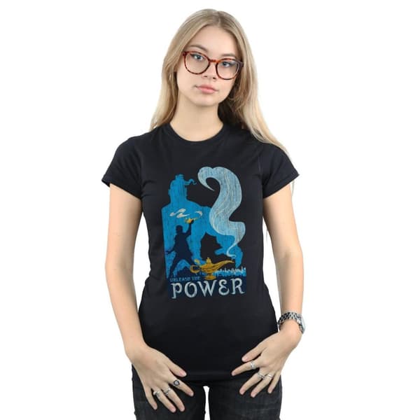 Disney Womens/Ladies Aladdin Movie Unleash The Power Cotton T-Shirt