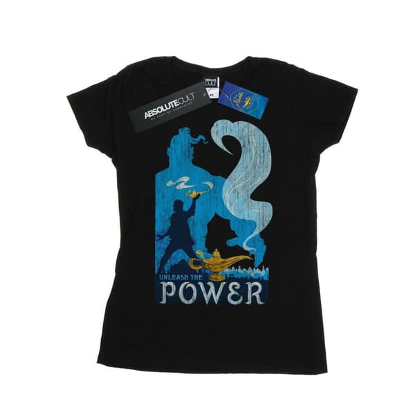 Disney Womens/Ladies Aladdin Movie Unleash The Power Cotton T-Shirt