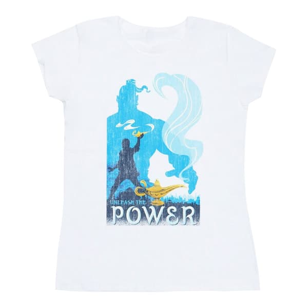 Disney Womens/Ladies Aladdin Movie Unleash The Power Cotton T-Shirt White S