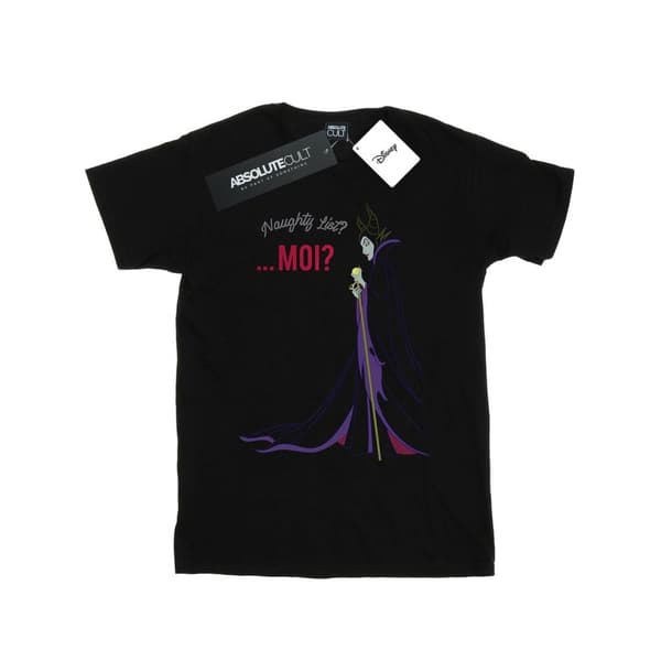 Disney Girls Maleficent Christmas Naughty List Cotton T-Shirt