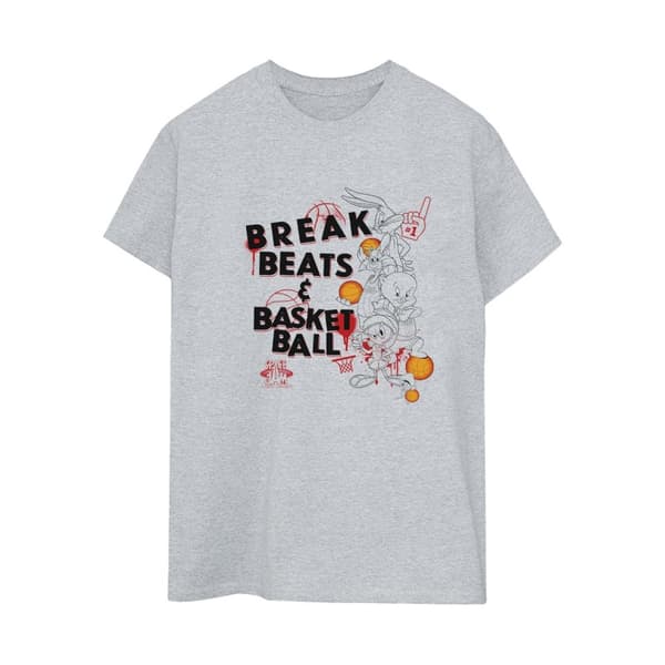 Space Jam: A New Legacy Womens/Ladies Break Beats & Basketball Cotton Boyfriend T-Shirt