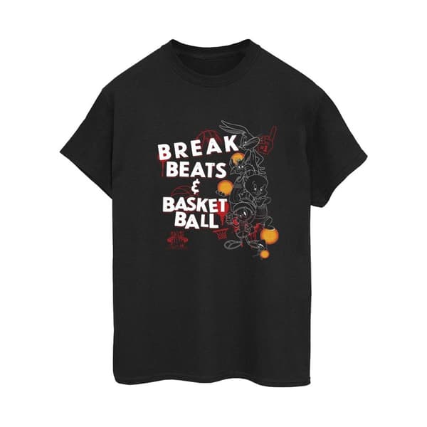 Space Jam: A New Legacy Womens/Ladies Break Beats & Basketball Cotton Boyfriend T-Shirt