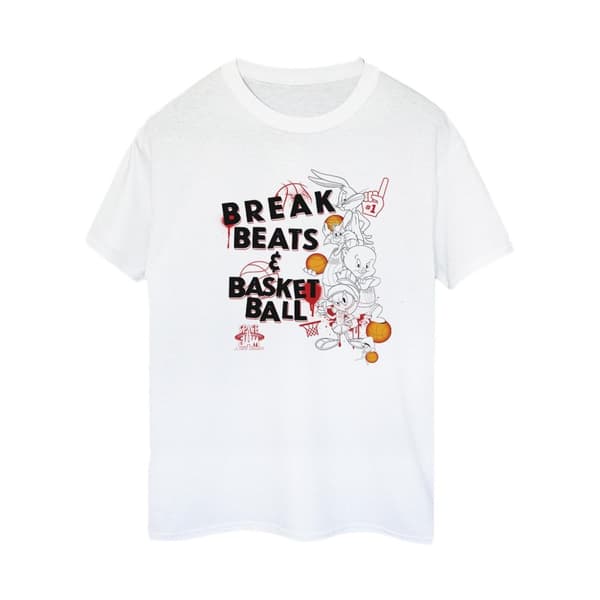Space Jam: A New Legacy Womens/Ladies Break Beats & Basketball Cotton Boyfriend T-Shirt