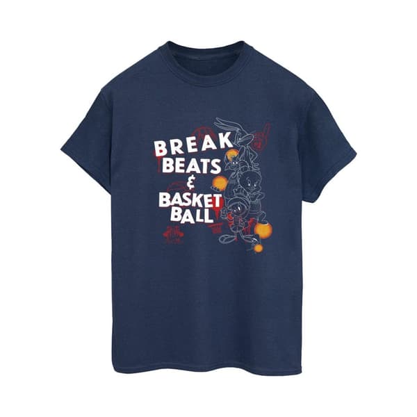 Space Jam: A New Legacy Womens/Ladies Break Beats & Basketball Cotton Boyfriend T-Shirt