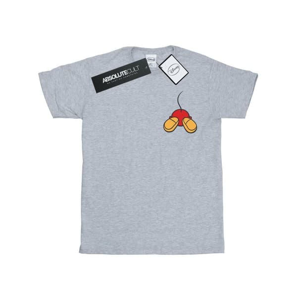 Disney T-shirt i bomull med brösttryck på Musse Piggs baksida för flickor