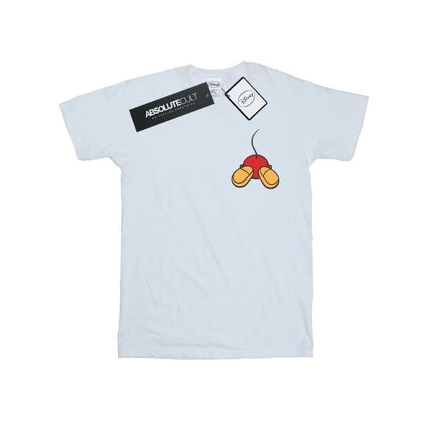 Disney T-shirt i bomull med brösttryck på Musse Piggs baksida för flickor