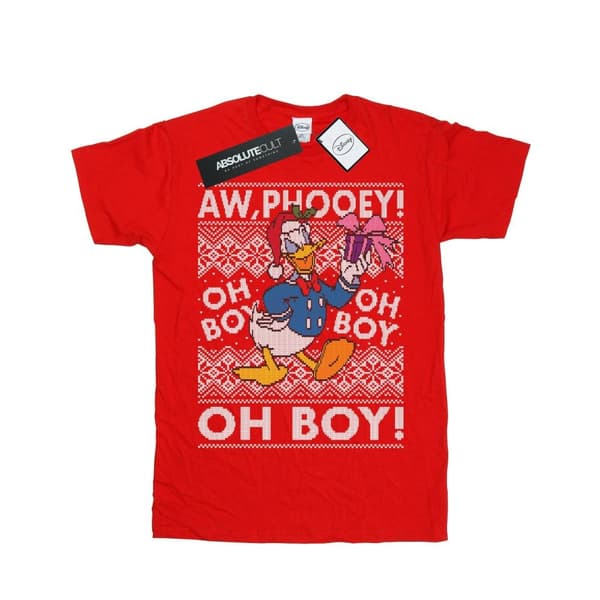 Disney Boys Donald Duck Christmas Fair Isle T-Shirt