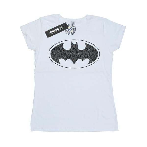 DC Comics Womens/Ladies Batman One Colour Logo Cotton T-Shirt White S