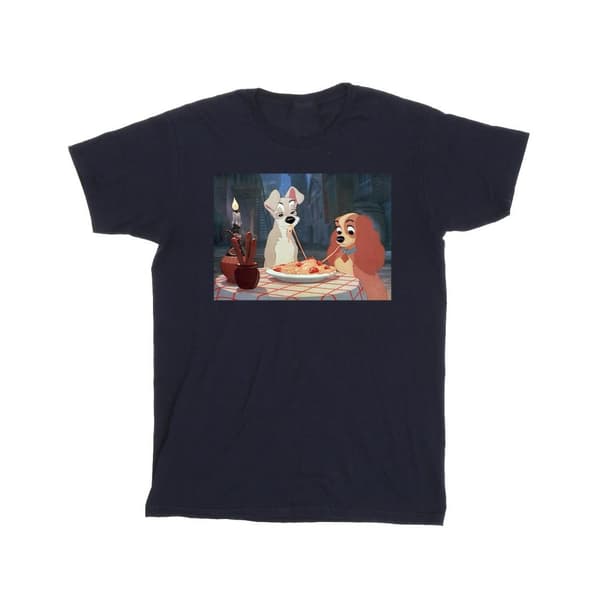 Disney Herr T-shirt med foto på spagetti från Lady And The Tramp