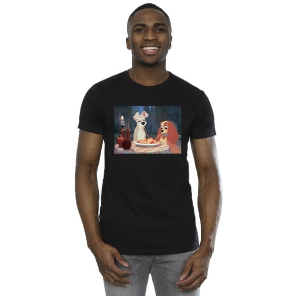 Disney Herr T-shirt med foto på spagetti från Lady And The Tramp