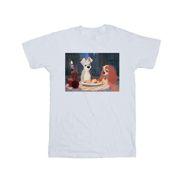 Disney Herr T-shirt med foto på spagetti från Lady And The Tramp