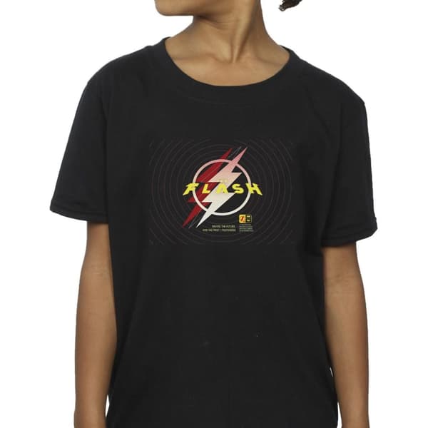 DC Comics The Flash - T-shirt i bomull med blixtlogotyp för flickor