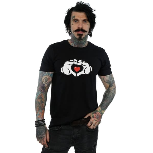 Disney Mens Musse Pigg hjärta händer t-shirt