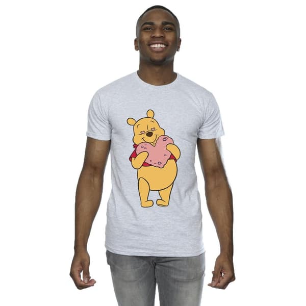 Disney Mens Winnie The Pooh - T-shirt med hjärtögon