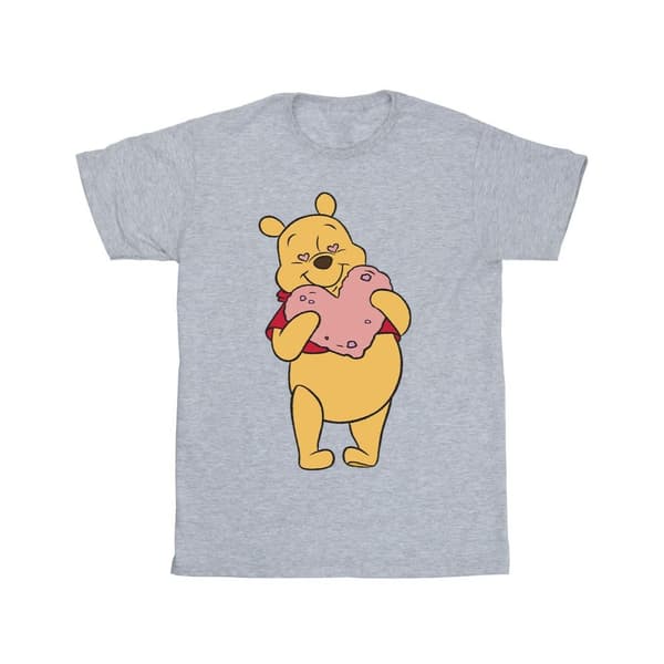Disney Mens Winnie The Pooh - T-shirt med hjärtögon