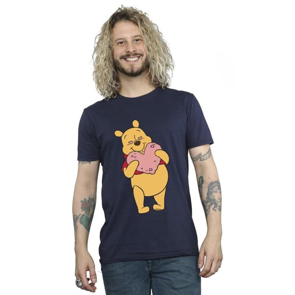Disney Mens Winnie The Pooh - T-shirt med hjärtögon