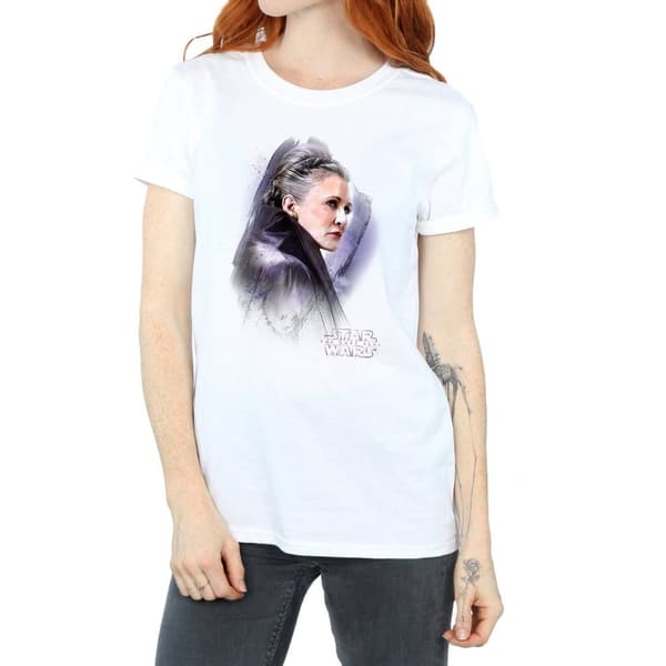 Star Wars Womens/Ladies The Last Jedi Leia Brushed Cotton Boyfriend T-Shirt